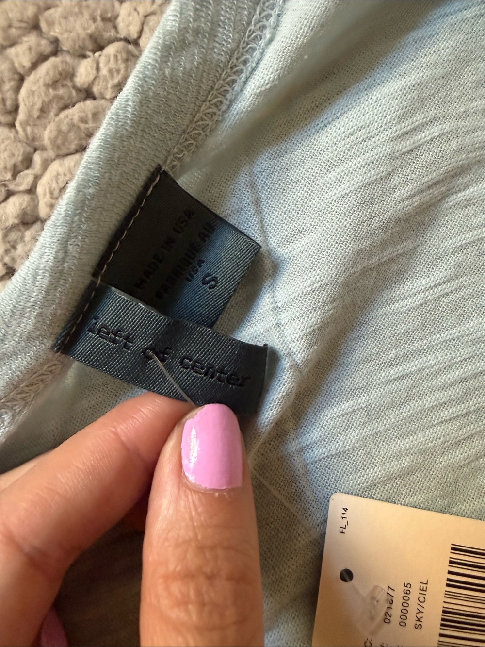 Anthropologie Light Blue Lace-Hem V-Neck Top - Women - Picture 5 of 5